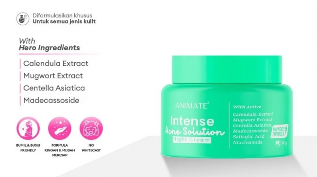 Animate Intense Acne Solution Night Cream (Shopee)
