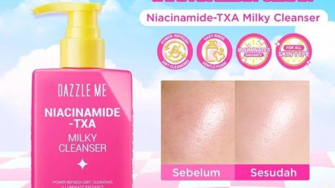 DAZZLE ME Niacinamide-TXA Milky Cleanser(Shopee)