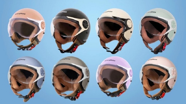 Cargloss YRH Hijab Retro Helm Half Face (Shopee)