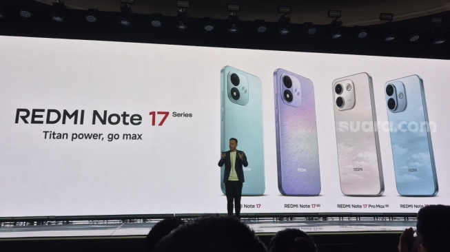 Peluncuran REDMI Note 17 Series di Jakarta, Rabu (16/9/2026). [Suara.com/Dythia]
