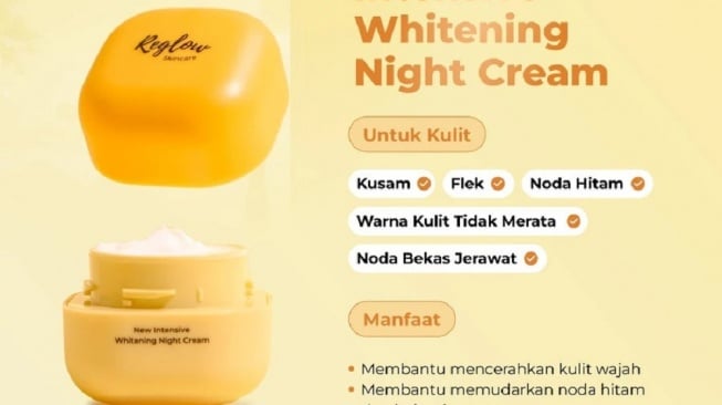 Night Cream Reglow untuk flek hitam (Shopee)