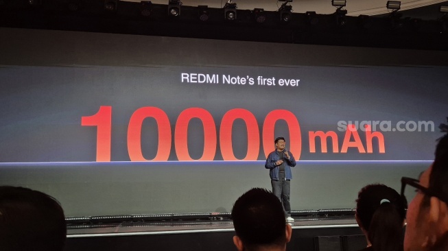 Product Marketing Lead Xiaomi Indonesia, Jeksen dalam peluncuran REDMI Note 17 Series di Jakarta, Rabu (16/9/2026). [Suara.com/Dythia]