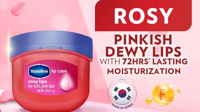 Lip Balm Vaseline Pink. (Shopee Unilever)