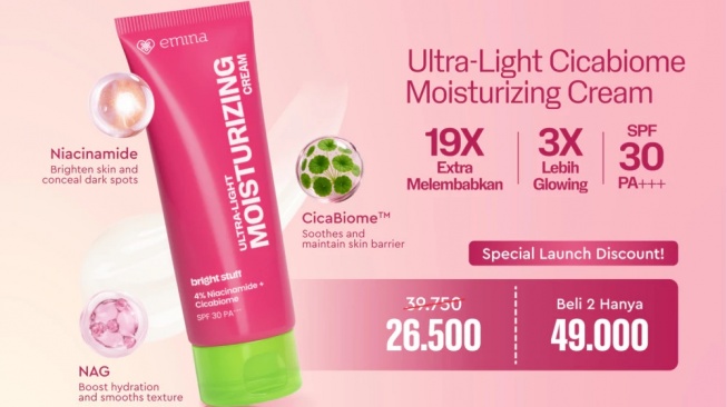 Emina Bright Stuff Ultra-Light Moisturizing Cream
