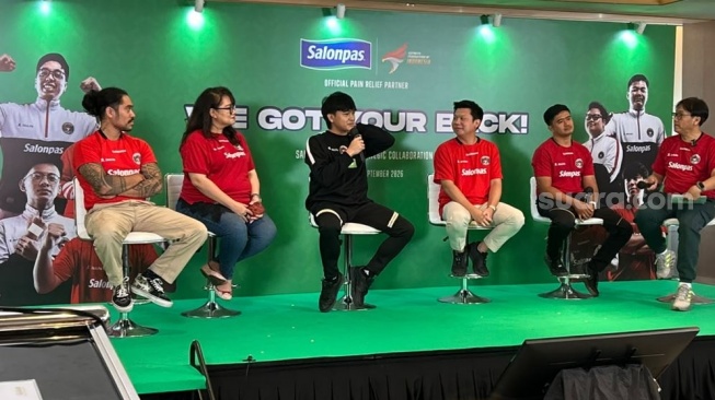Media briefing PB ESI dan Salonpas "We Got Your Back!" di Jakarta, Selasa (15/9/2026). (Suara.com/Dini Afrianti Efendi)