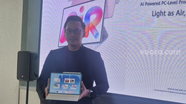 Peluncuran HUAWEI MatePad Air di Jakarta, Jumat (18/9/2026). [Suara.com/Dythia]