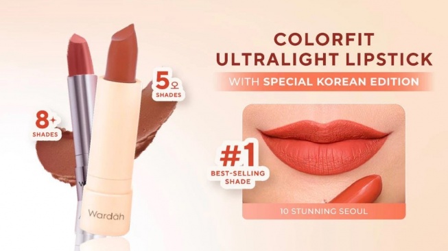 Lipstik Matte Wardah untuk bibir kering. (Shopee)