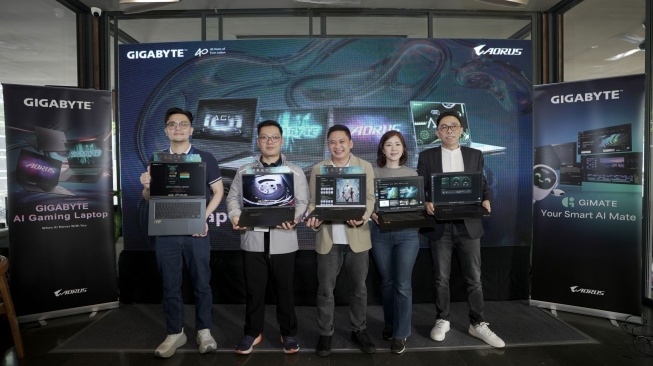 Peluncuran laptop gaming Gigabyte resmi masuk pasar Indonesia. [Gigabyte]