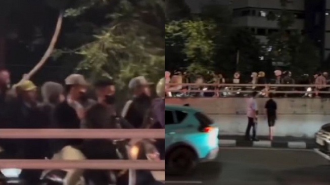 Viral Sekelompok Pelajar Konvoi Pamer Sajam di Flyover Kalibata, Polisi Cek CCTV