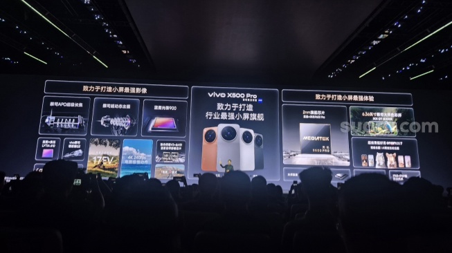 Peluncuran vivo X500 Pro di Shanghai, China, Senin (21/9/2026). [Suara.com/Dythia]