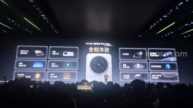 Peluncuran vivo X500 Pro Max di Shanghai, China, Senin (21/9/2026). [Suara.com/Dythia]