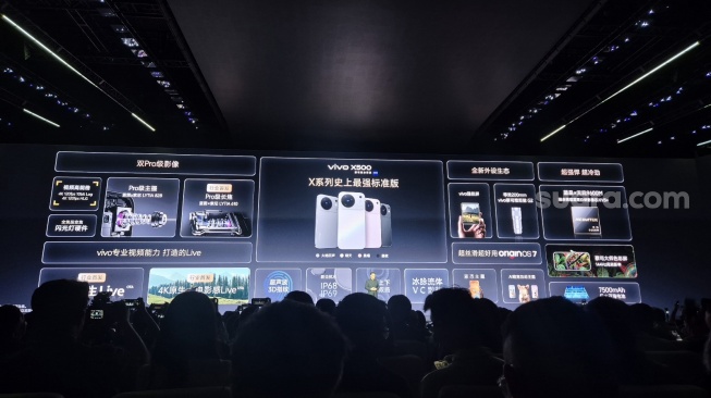 Peluncuran vivo X500 di Shanghai, China, Senin (21/9/2026). [Suara.com/Dythia]