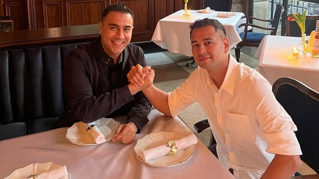 Nofel Saleh Halabi bersama Raffi Ahmad (Instagram)