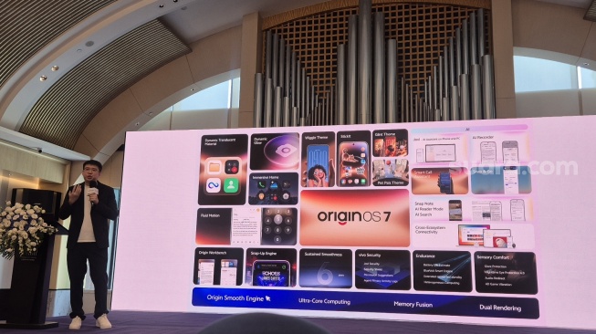 OriginOS 7, Shanghai, China, Selasa (22/9/2026).[Suara.com/Dythia]
