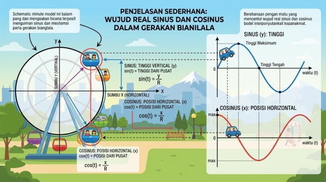 Aturan sinus dan cosinus dalam matematika. (Gemini AI)