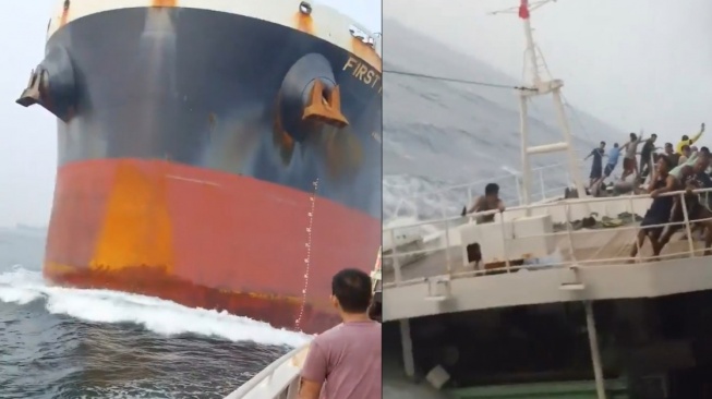 Kemlu RI memonitor insiden tabrakan kapal Panama dan China di Selat Singapura untuk memastikan keselamatan WNI. (scmp)