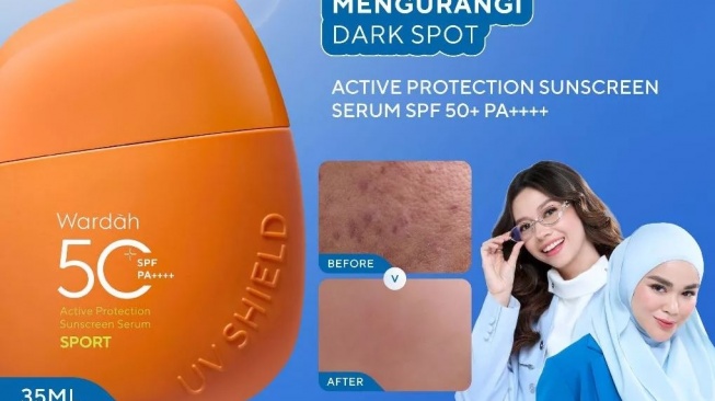 Sunscreen SPF 50 yang Tak Luntur saat Berkeringat. (Shopee)