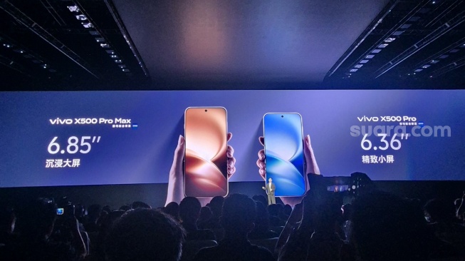 Peluncuran vivo X500 Pro Max Vs vivo X500 Pro di Shanghai, China, Senin (21/9/2026). [Suara.com/Dythia]