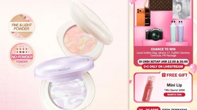 Bedak untuk kulit kering. (Shopee)