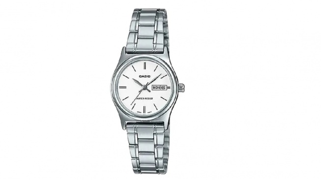 Casio General LTP-V006D-7B2UDF Ladies Analog White Dial Stainless Steel Band