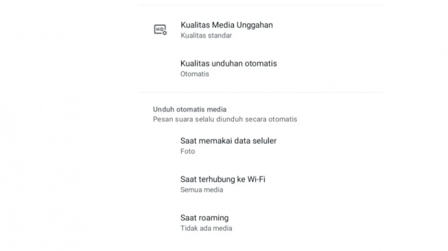 Fitur WhatsApp - 1 Pergi ke menu Penyimpanan dan Data yang ada di Pengaturan WhatsApp. [Suara.com]