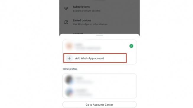 Fitur WhatsApp - Buka pengaturan pada WhatsApp pilih tanda panah di samping namamu . [Suara.com]
