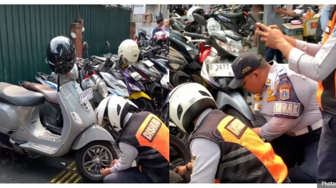 Parkir Liar di Senopati Bikin Trotoar dan Jalur Difabel Tertutup, 52 Motor Ditertibkan