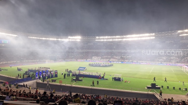 Opening Ceremenony dan Kabut Asap FIFA ASEAN Cup 2026. (Suara.com/Adie Prasetyo Nugraha).