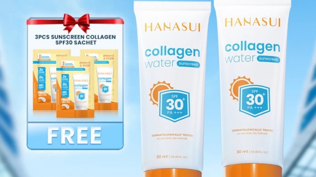 Hanasui Collagen Water Sunscreen SPF 30 PA++++ (Shopee)