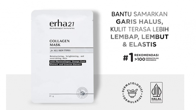 ERHA Collagen Mask with Phytocollagen Orange Fruit Extract & Licorice Extract