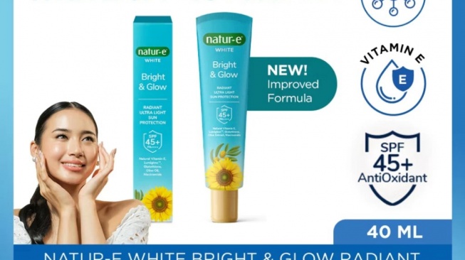 Natur-E White Bright & Glow Radiant Ultra Light Sun Protection SPF 45+ PA++++ (Shopee)