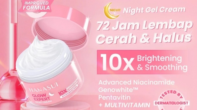 HANASUI Glow Expert Night Cream (Shopee)