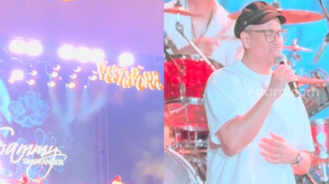 Sammy Simorangkir dan Kerispatih di panggung Pestapora 2026 hari pertama, Jumat, 25 September 2026 yang digelar di Jiexpo Kemayoran, Jakarta  [Suara.com/Sumarni]