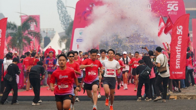 SMARTFREN FUN RUN 5G Palembang diikuti lebih dari 1.000 peserta. (Dok: Smartfren)