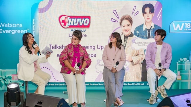Talkshow NUVO bersama Roslina Verauli, Mita Ardiani, dan Sandy Kristian Waluyo. (Dok: NUVO)