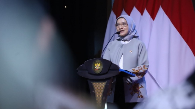Menteri Pendayagunaan Aparatur Negara dan Reformasi Birokrasi (PANRB) Rini Widyantini menyampaikan penegasan bahwa komitmen bersama SP4N-LAPOR!. (Dok: KemenpanRB)