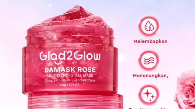 Glad2Glow Damask Rose Petal Glow Gel Mask (Shopee)