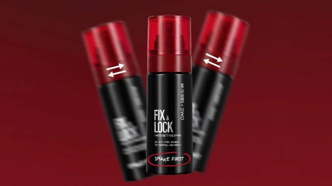 Setting spray yang dapat review positif. (Shopee)