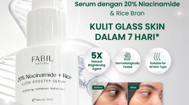 Fabil 20% Niacinamide + Rice Glow Booster Serum (Shopee)