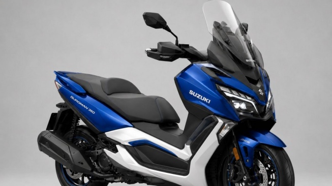 Suzuki Burgman 350 sebagai penantang Yamaha XMAX dan Honda Forza. (Foto: Ist)
