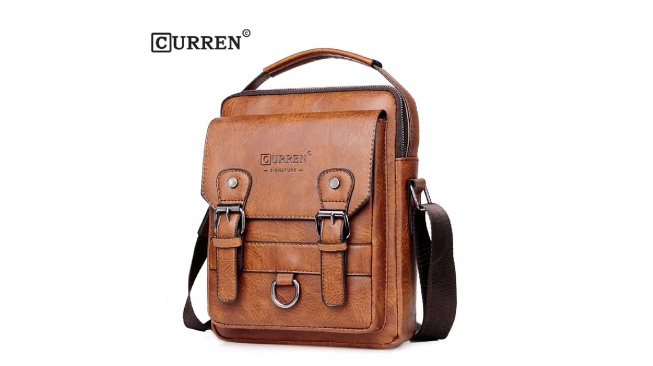 CURREN Tas Selempang Pria Kulit (shopee)
