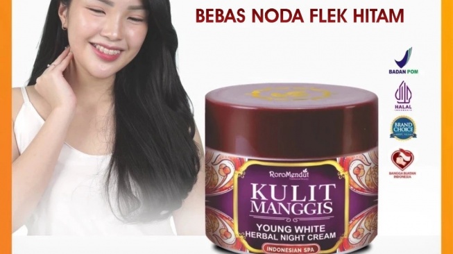 RORO MENDUT Kulit Manggis Young White Herbal Night Cream (Shopee)