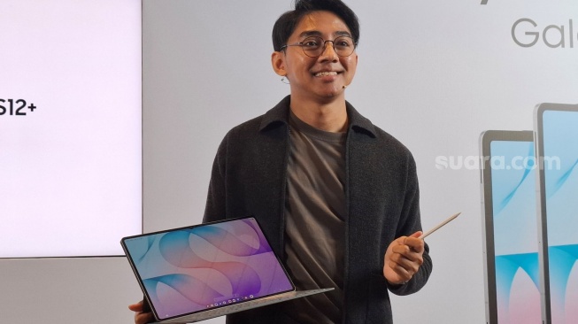 Peluncuran Samsung Galaxy Tab S12 Ultra di Jakarta, belum lama ini. [Suara.com/Rahma]