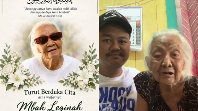 Mbah Leginah dan sang cucu Refido. [Instagram/@kingabdi_jajanmercon, @refidoo]
