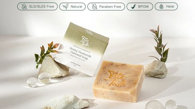 Biotalk Honey Goatsmilk Oatmeal Soap (Shopee)