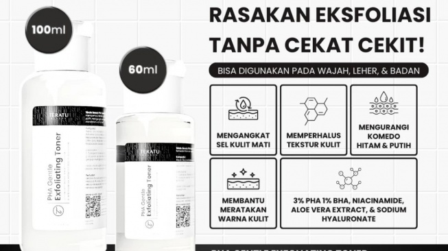Teratu Beauty PHA Gentle Exfoliating Toner (Shopee)