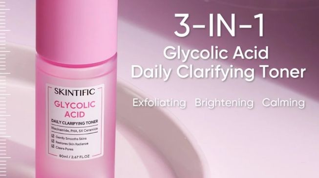 SKINTIFIC Glycolic Acid Daily Clarifying Toner (Shopee)