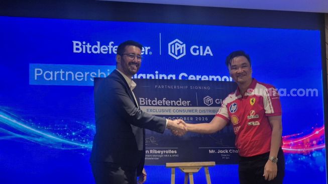 Kolaborasi Bitdefender dan GIA membawa teknologi deteksi Deepfake ke Indonesia, Jakarta, Kamis (8/10/2026). [Suara.com/Dythia]
