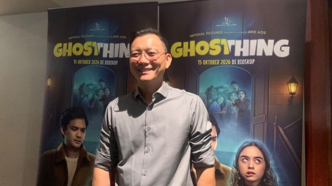 Produser Peter Surya Wijaya mengaku tertarik dengan plot film Ghosting, karena memadukan ketegangan dan tawa. [dokumentasi pribadi]
