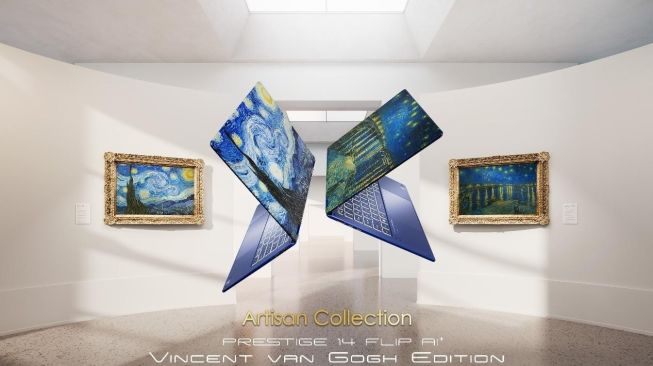 Terinspirasi Vincent van Gogh, MSI Hadirkan Prestige 14 Flip AI+ Edisi Terbatas